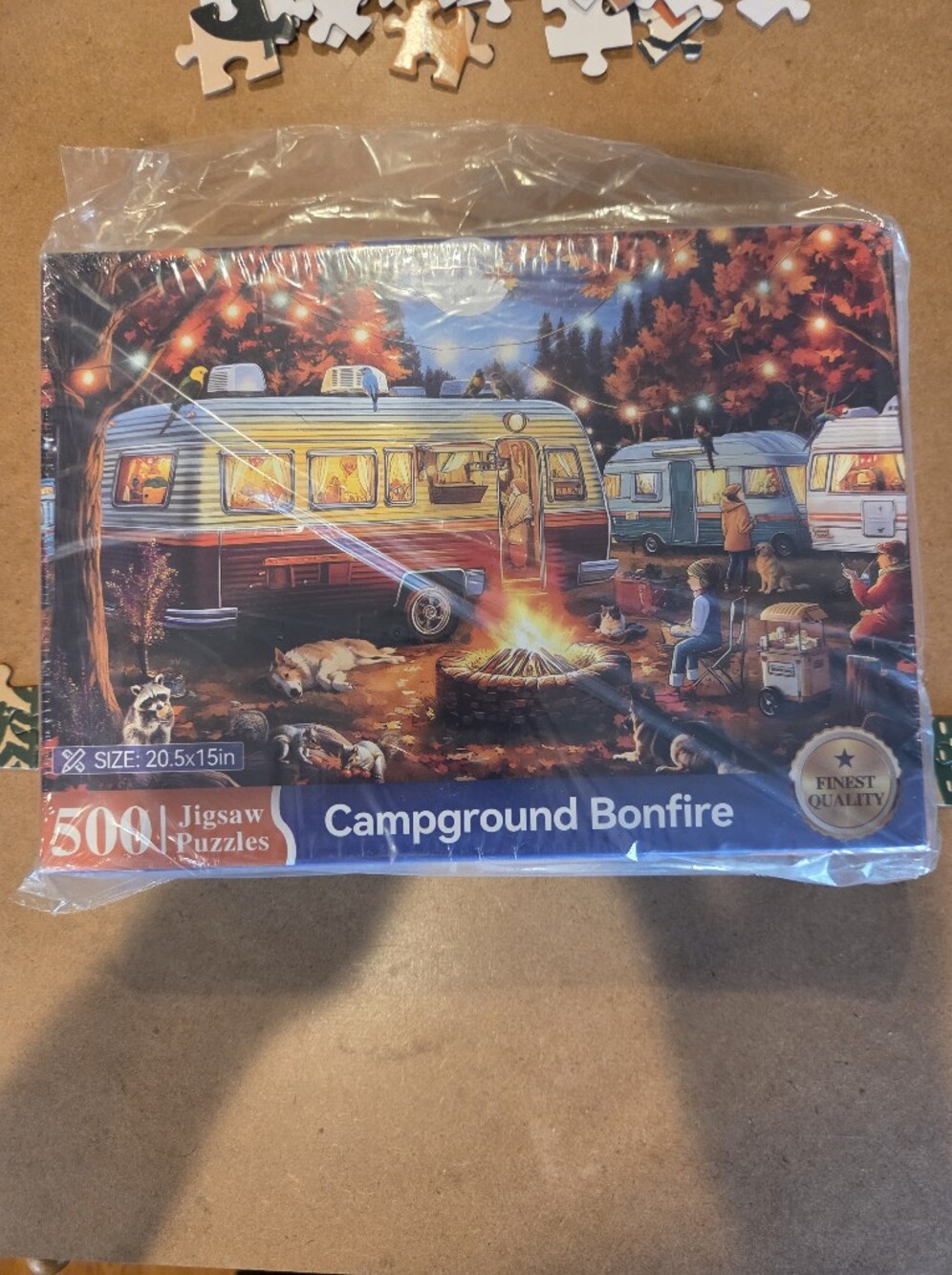 NIB Campground Bonfire 500 Piece Puzzle